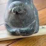 Signed 7” Inuit Soapstone Seal Sculpture
