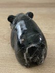 Inuit Stone Bear Figurine with Red Eyes