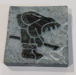 David Bernett Marble Inuit Ice Fisherman Sculpture