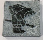 David Bernett Marble Inuit Ice Fisherman Sculpture