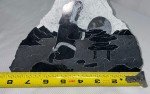 Inuit Soapstone Carving of Eskimo with Bear Cub