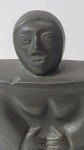 Inuit Serpentine Stone Carving Sitting Figurine