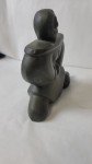 Inuit Serpentine Stone Carving Sitting Figurine