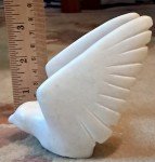 Inuit Hawk in Flight Stone Carving by T.S