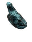 Inuit Soapstone Carving: Man Feeding Seal Fish