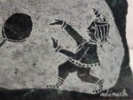 Inuit Carved Dancers Marble Granite Sculpture