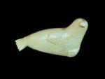 Inuit Soapstone Seal Sculpture – Signed Vintage Art