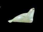 Inuit Soapstone Seal Sculpture – Signed Vintage Art