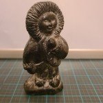 Wolf and Bear Inuit Soapstone Carving