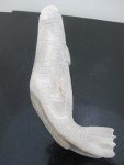 Canada INUIT Native Carved Antler Lounging WALRUS with Tusks Figurine Sculpture