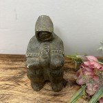 Hand-Carved Inuit Soapstone Art Set - 3 Pieces