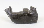 Josie Epoo 1974 Inuit Soapstone Basking Seal