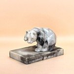Marble Polar Bear Inuit Carving by Glenys Peach