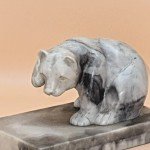 Marble Polar Bear Inuit Carving by Glenys Peach