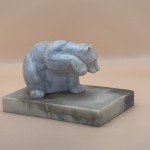 Marble Polar Bear Inuit Carving by Glenys Peach