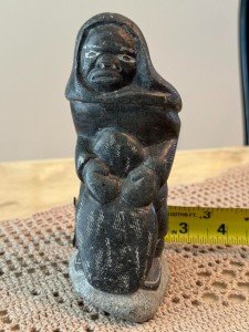 Vintage Inuit Carving: Mother with Baby