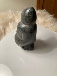 Inuit Soapstone Sculpture of Woman Sewing