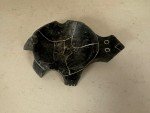 Inuit Soapstone Turtle Carving Ashtray - Signed