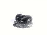 Inuit Soapstone Seal Sculpture - Signed Carving