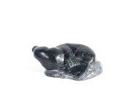 Inuit Soapstone Seal Sculpture - Signed Carving