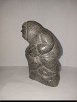 Signed Inuit Stone Carving: Hugging Seal Art