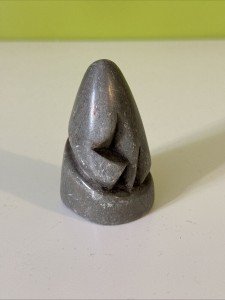 Inuit Green Stone Abstract Carving Sculpture, 3”