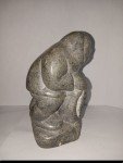 Signed Inuit Stone Carving: Hugging Seal Art