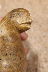 Signed Inuit Carved Stone Bird Sculpture