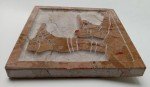Inuit Artist-Signed Rose Marble Carving Plaque
