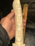 1981 Signed Inuit Carved Totem with Faces