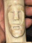 1981 Signed Inuit Carved Totem with Faces