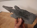 Hand-Carved Inuit Art Reclined Caribou Calf