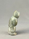 Inuit Soapstone Carving: Eskimo with Fish
