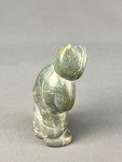 Inuit Soapstone Carving: Eskimo with Fish