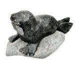 Hand Carved Soapstone Walrus Inuit Sculpture