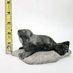 Hand Carved Soapstone Walrus Inuit Sculpture
