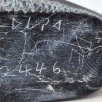 Vintage Inuit Soapstone Seal Carving with Stickers