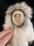 Handmade Inuit Doll with Beaded Fur Face 9.5”