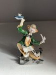 Inuit Art Clown Waiter Figurine with Marble Base