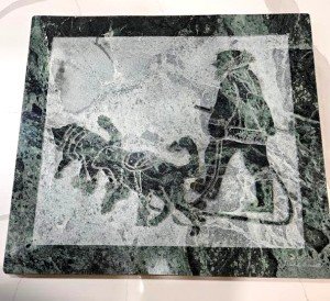 David Bernett Unique Inuit Marble Sculpture, 18" x 16