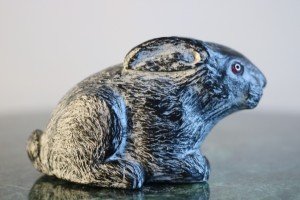 Original Soapstone Rabbit Sculpture by Wolf Originals