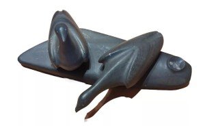 Vintage Inuit Soapstone Duck Carving Art