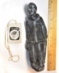 Inuit Stone Carving: Vintage 1970s Fisherman Figure