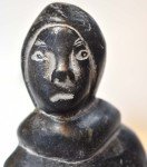Inuit Stone Carving: Vintage 1970s Fisherman Figure