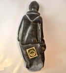 Inuit Stone Carving: Vintage 1970s Fisherman Figure