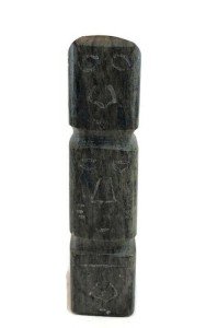 Inuit Soapstone Carved Three Tier Figure