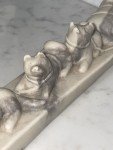 Inuit Mom and Baby Eskimo Carving with Dogs