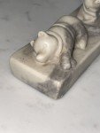 Inuit Mom and Baby Eskimo Carving with Dogs
