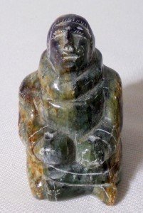 Inuit Soapstone Hand Carving Figurine