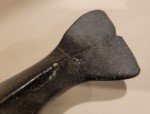 Peterosie Qarpik 13" Soapstone Whale Carving